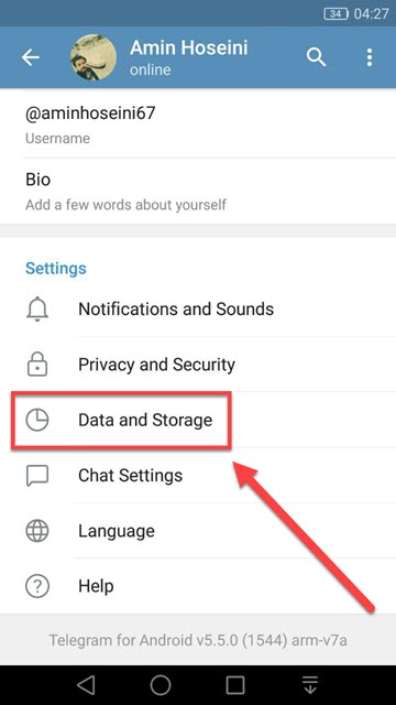  جلوگیری از پخش خودکار گیف و ویدئو در تلگرام 3