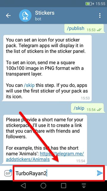  ساخت استیکر در تلگرام 9