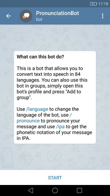  تلفظ صحیح کلمات توسط ربات تلگرام 2