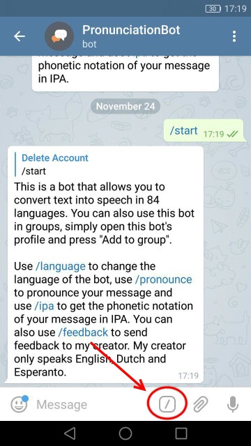  تلفظ صحیح کلمات توسط ربات تلگرام 4