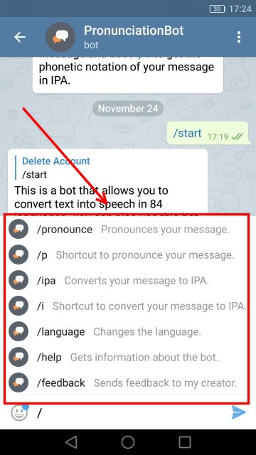  تلفظ صحیح کلمات توسط ربات تلگرام 5
