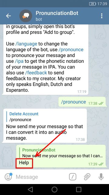  تلفظ صحیح کلمات توسط ربات تلگرام 7