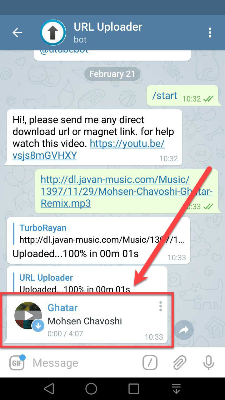  تبدیل لینک به فایل در تلگرام 6