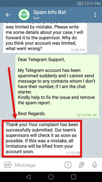  رفع ریپورت تلگرام 7