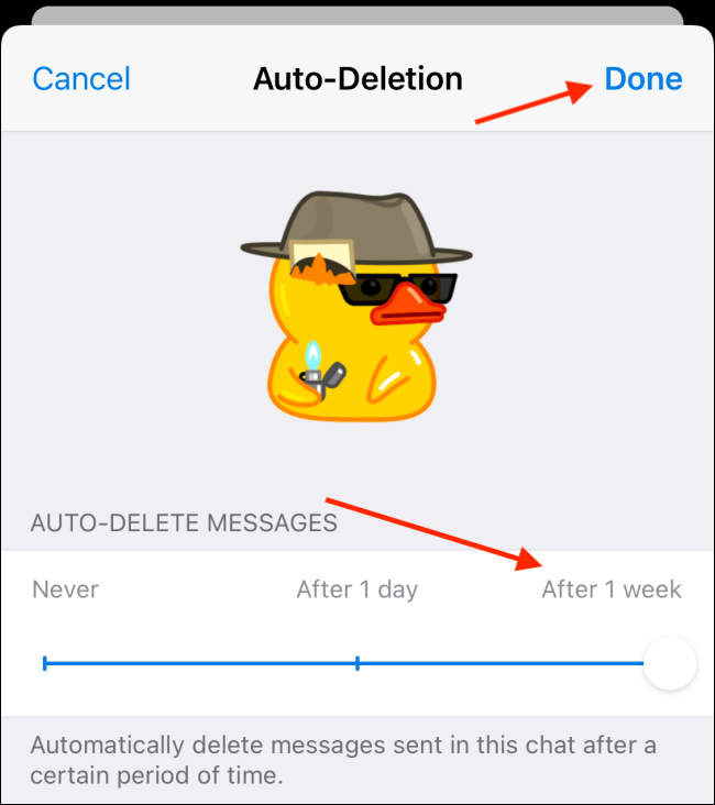 نحوه نحوه حذف خودکار پیام ها در چت تلگرام 12