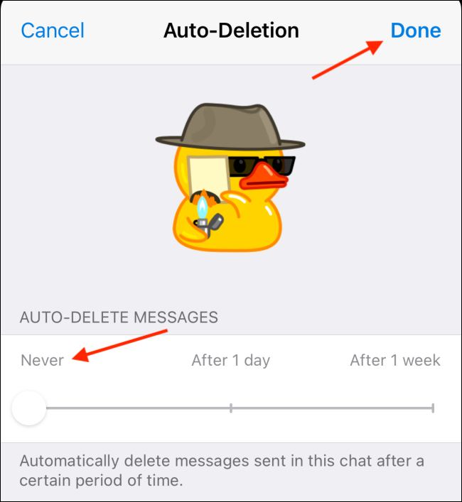 نحوه نحوه حذف خودکار پیام ها در چت تلگرام 14