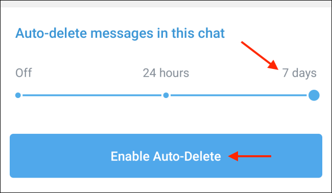 نحوه نحوه حذف خودکار پیام ها در چت تلگرام 5