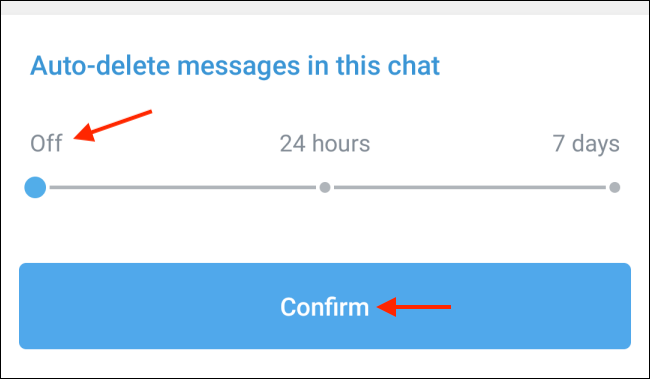 نحوه نحوه حذف خودکار پیام ها در چت تلگرام 6