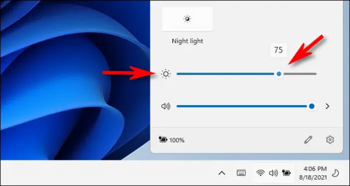 نحوه نحوه تغییر روشنایی صفحه نمایش در ویندوز 11 3