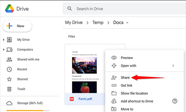 نحوه نحوه ایجاد لینک مستقیم دانلود فایلهای Google Drive 3