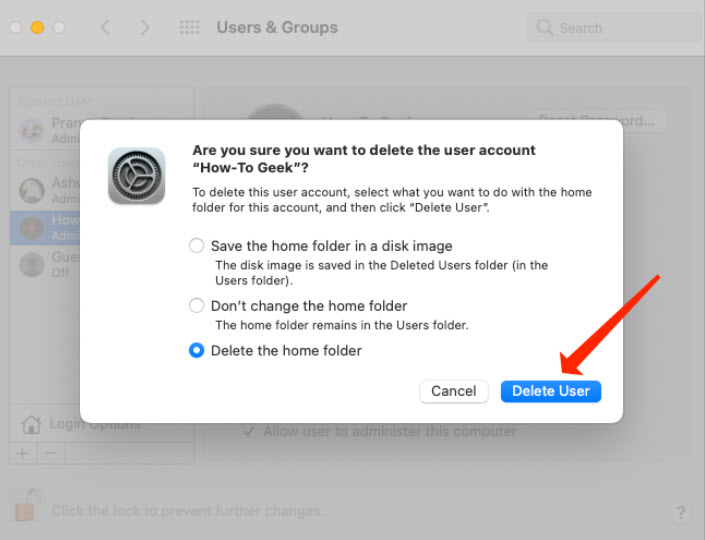 نحوه حذف حساب کاربری در Mac 9