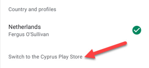 نحوه تغییر کشور یا منطقه در فروشگاه Google Play 4