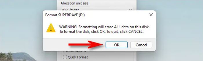 نحوه فرمت کردن هارد یا SSD در ویندوز 11 5
