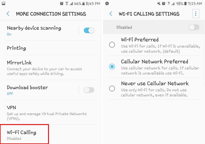 2 تماس از طریق WiFi calling و روش فعال کردن آن در گوشیهای اندروید