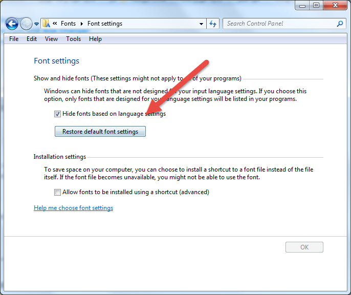 3 ریست کردن برگرداندن فونت های پیش فرض ویندوز 7