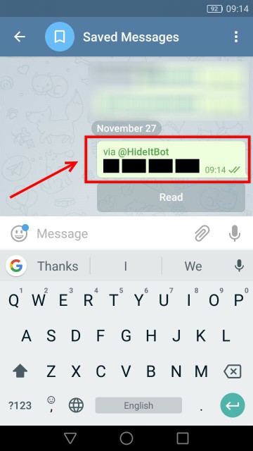  کردن پیام ها در تلگرام 4