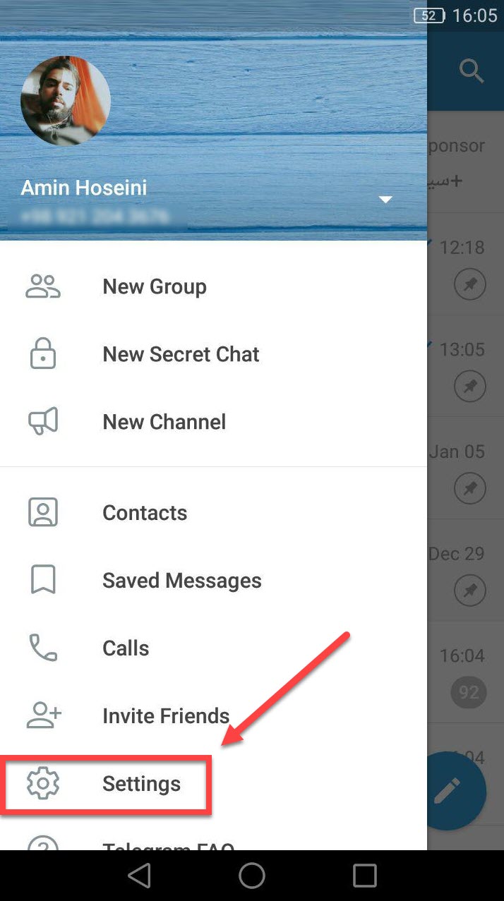  رفع مشکل گرفتن اسکرین شات در تلگرام 2