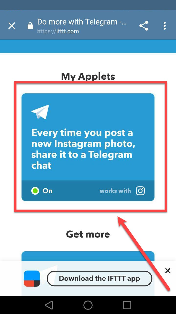  به اشتراک گذاشتن همزمان پست اینستاگرام در تلگرام 14
