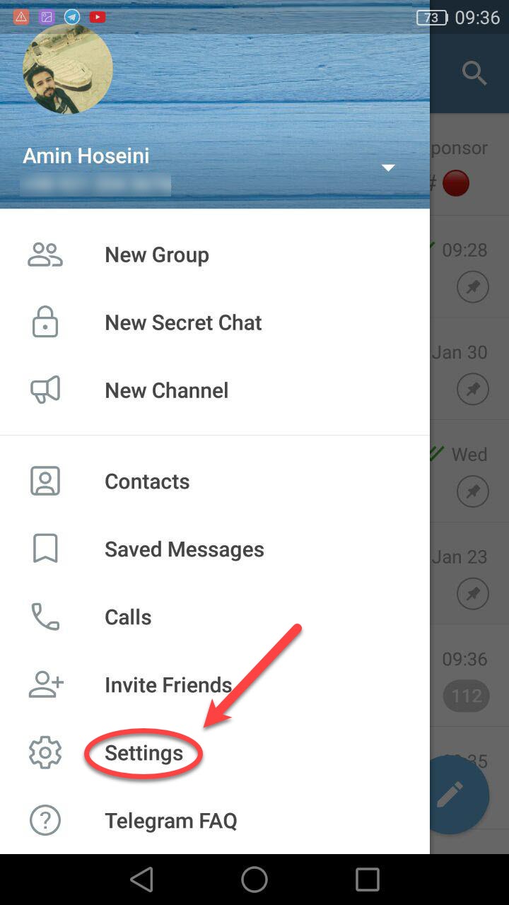  غیرفعال کردن پیام Joined Telegram در تلگرام 2